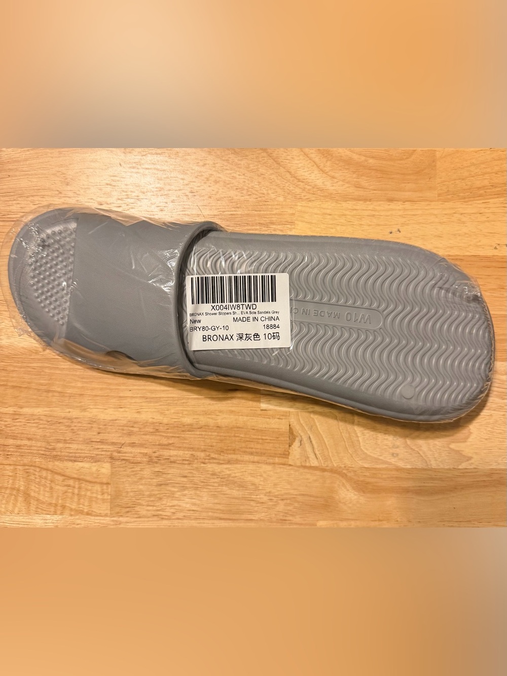 BRONAX Women’s Gray EVA Slide Sandals Slip On Flat Casual US 10